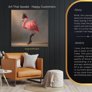 Flamingo Masquerade Art