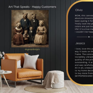 Bear Family Portrait Art