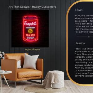 Campbell's Soup Can Neon Art