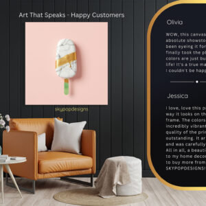 Golden Marble Ice Pop Art