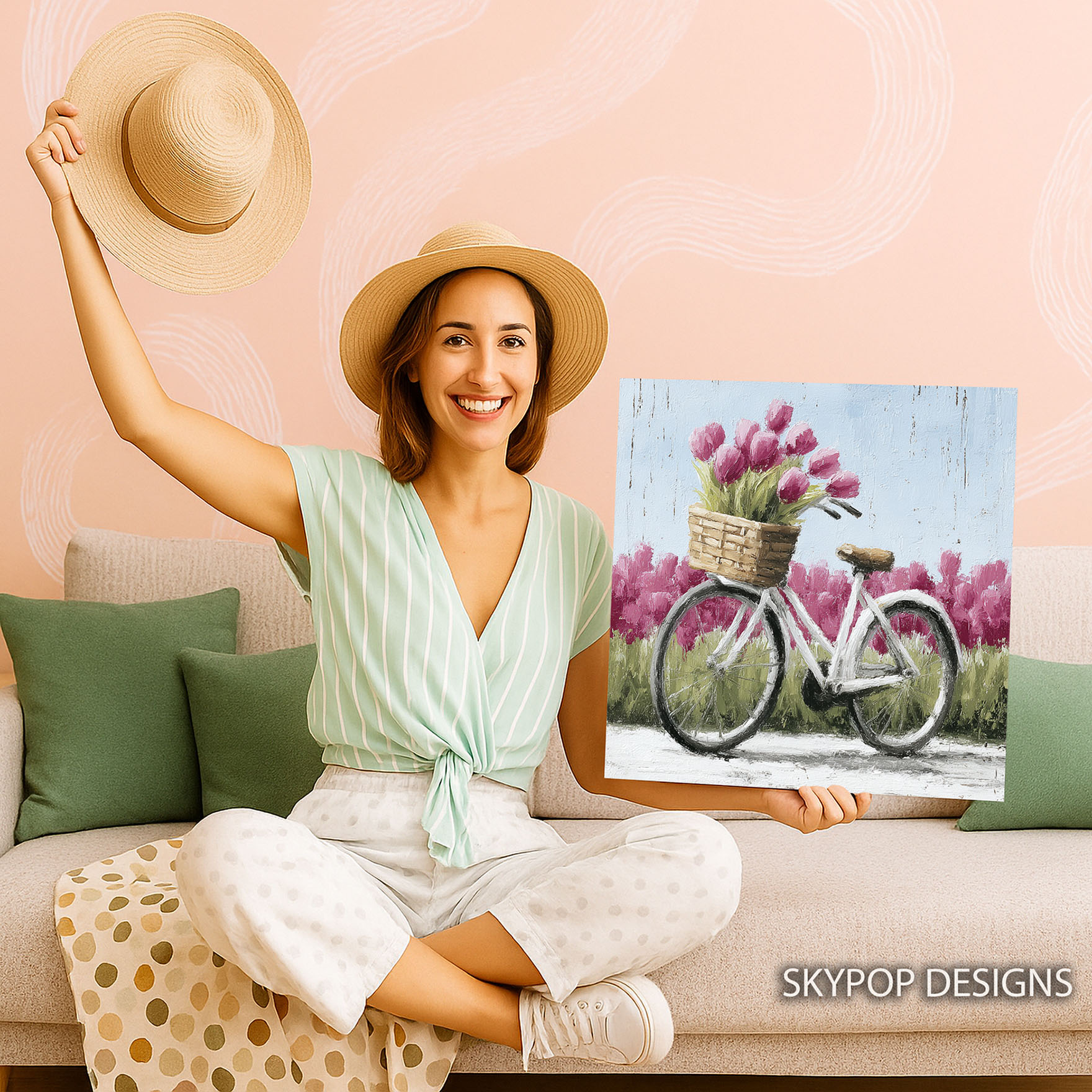 9.jpg Bicycle With Tulips Art