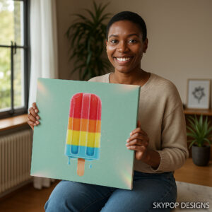 Rainbow Popsicle Art