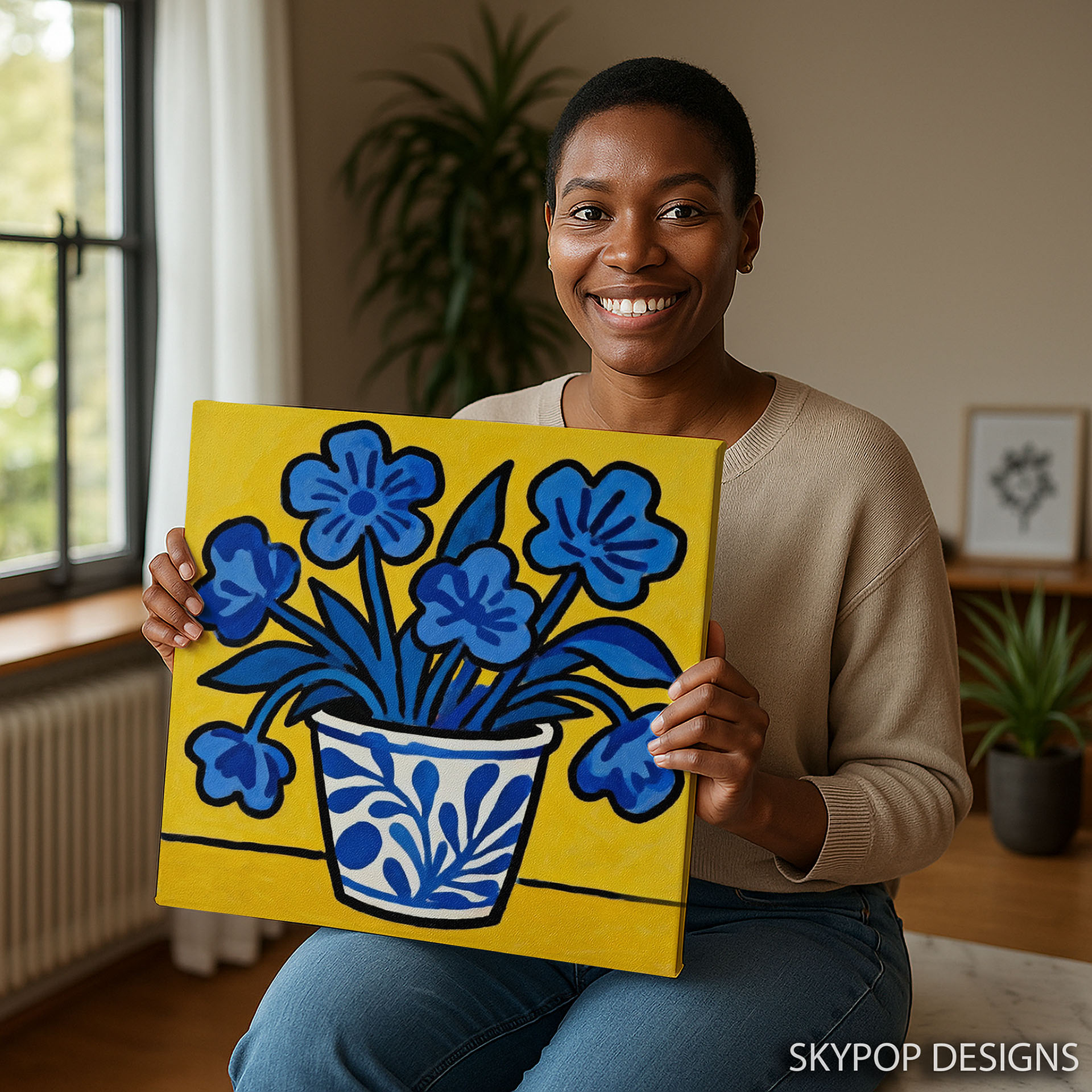 9.jpg Blue Flower Art