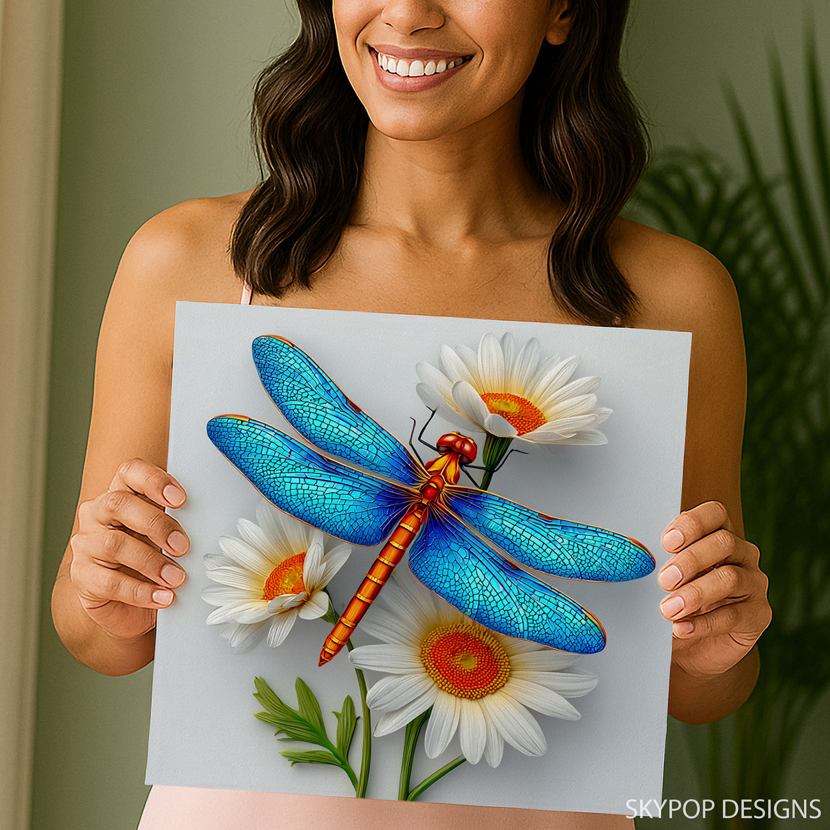 9.jpg Dragonfly Daisy Art