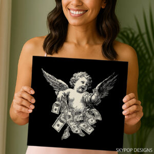 Cherub Money Shower Art
