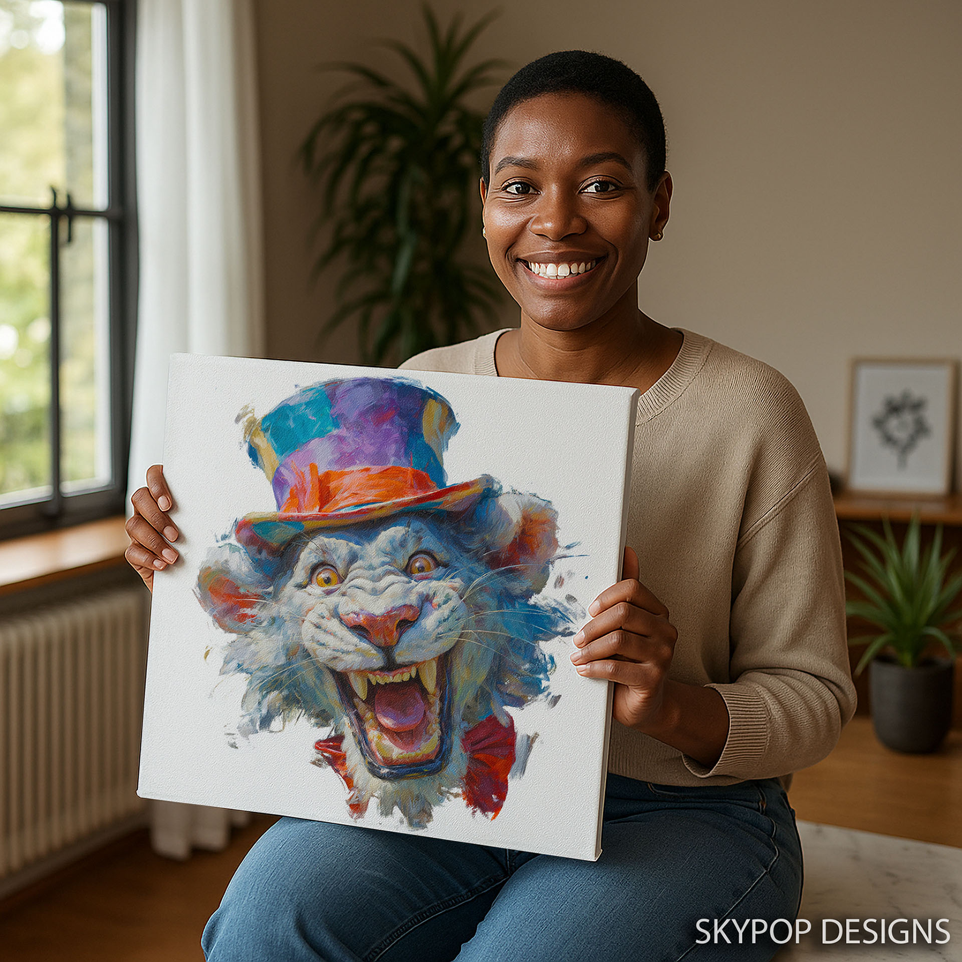 9.jpg Lion Hat Pop Art