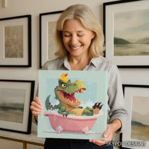 Crocodile Bath Time Fun Art