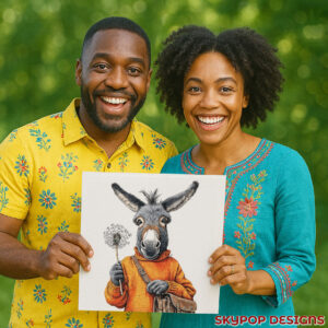 Donkey Dandelion Art