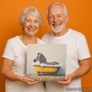 Zebra Bubble Bath Art