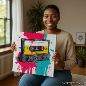 Retro Cassette Tape Art