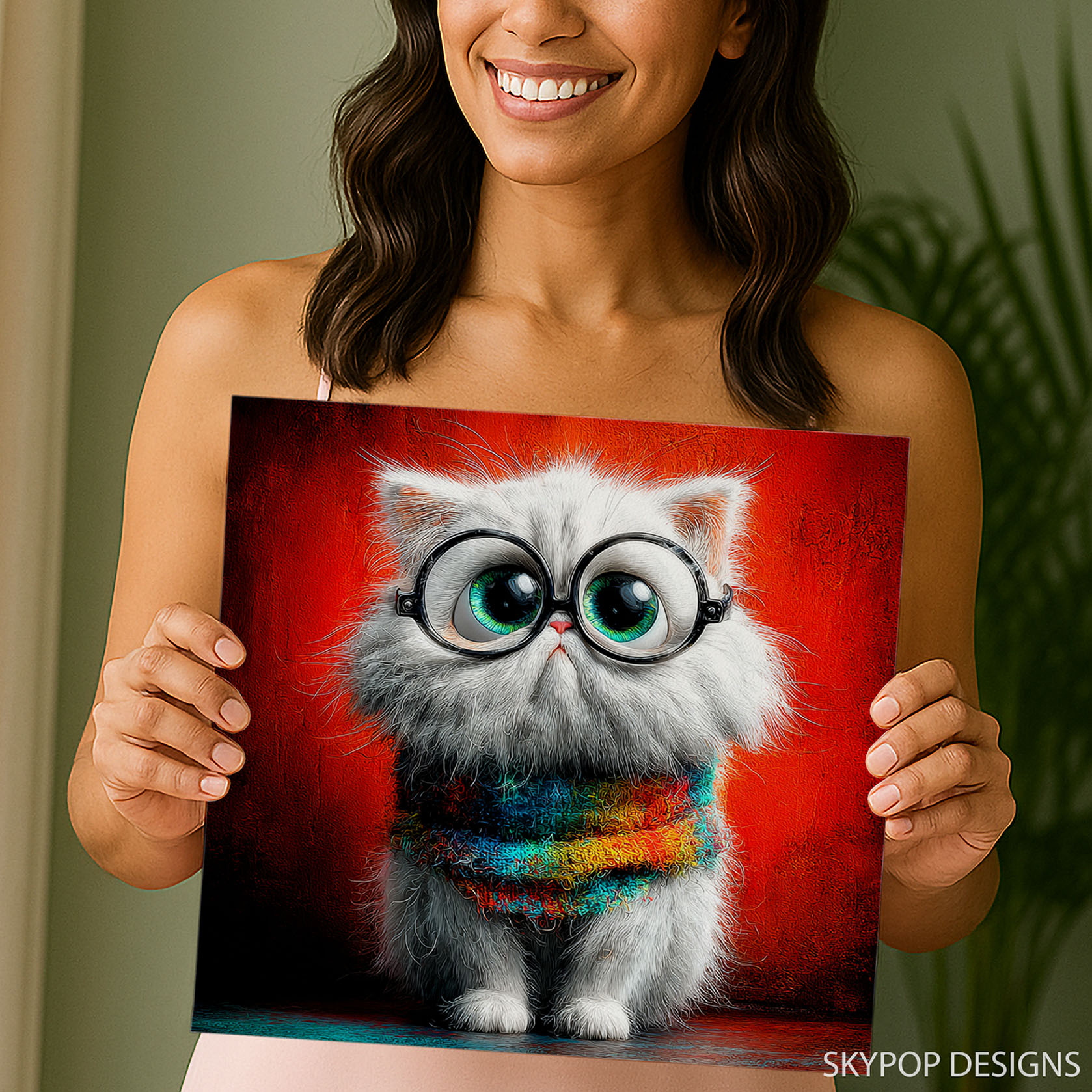 9.jpg Kitten With Glasses Art