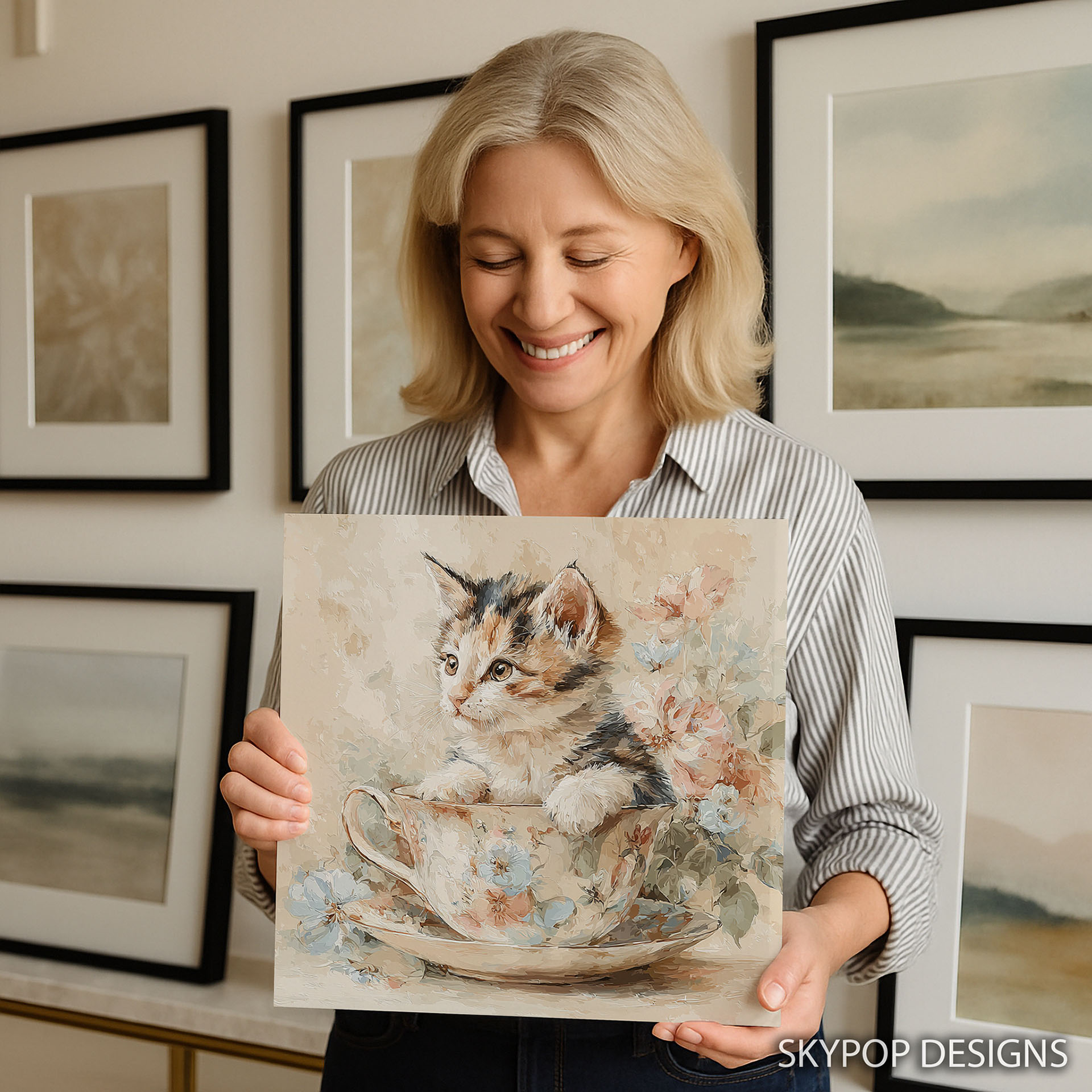 9.jpg Kitten in Teacup Art