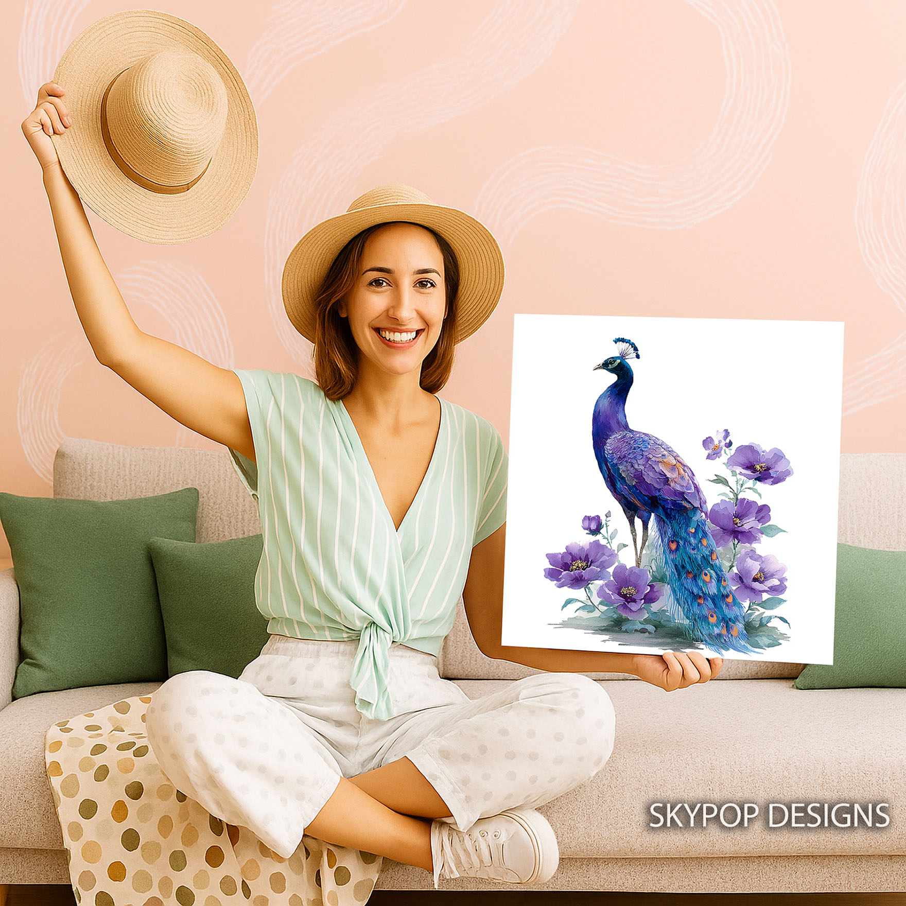 9.jpg Peacock Garden Art