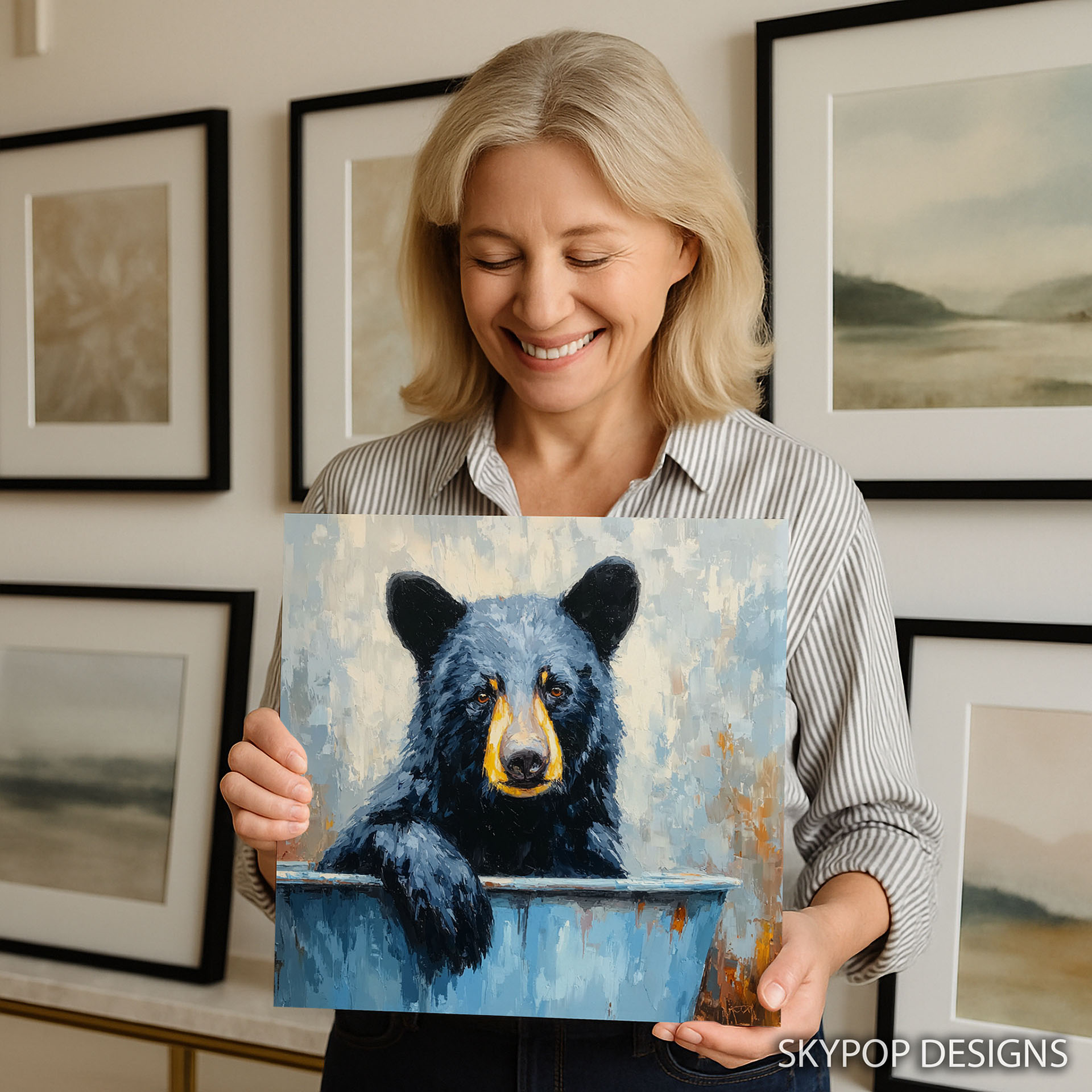 9.jpg Bear Bath Time Art