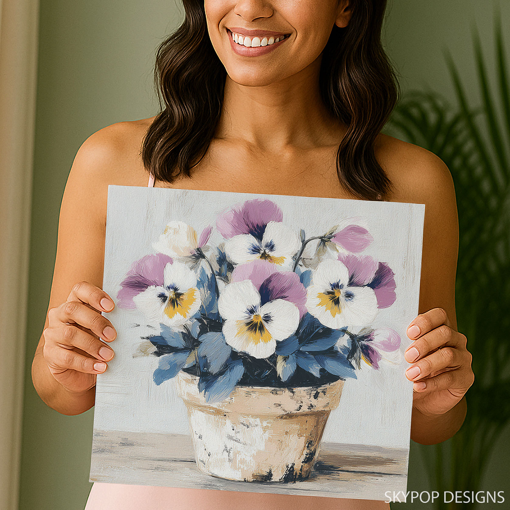 9.jpg Pansy Pot Garden Art