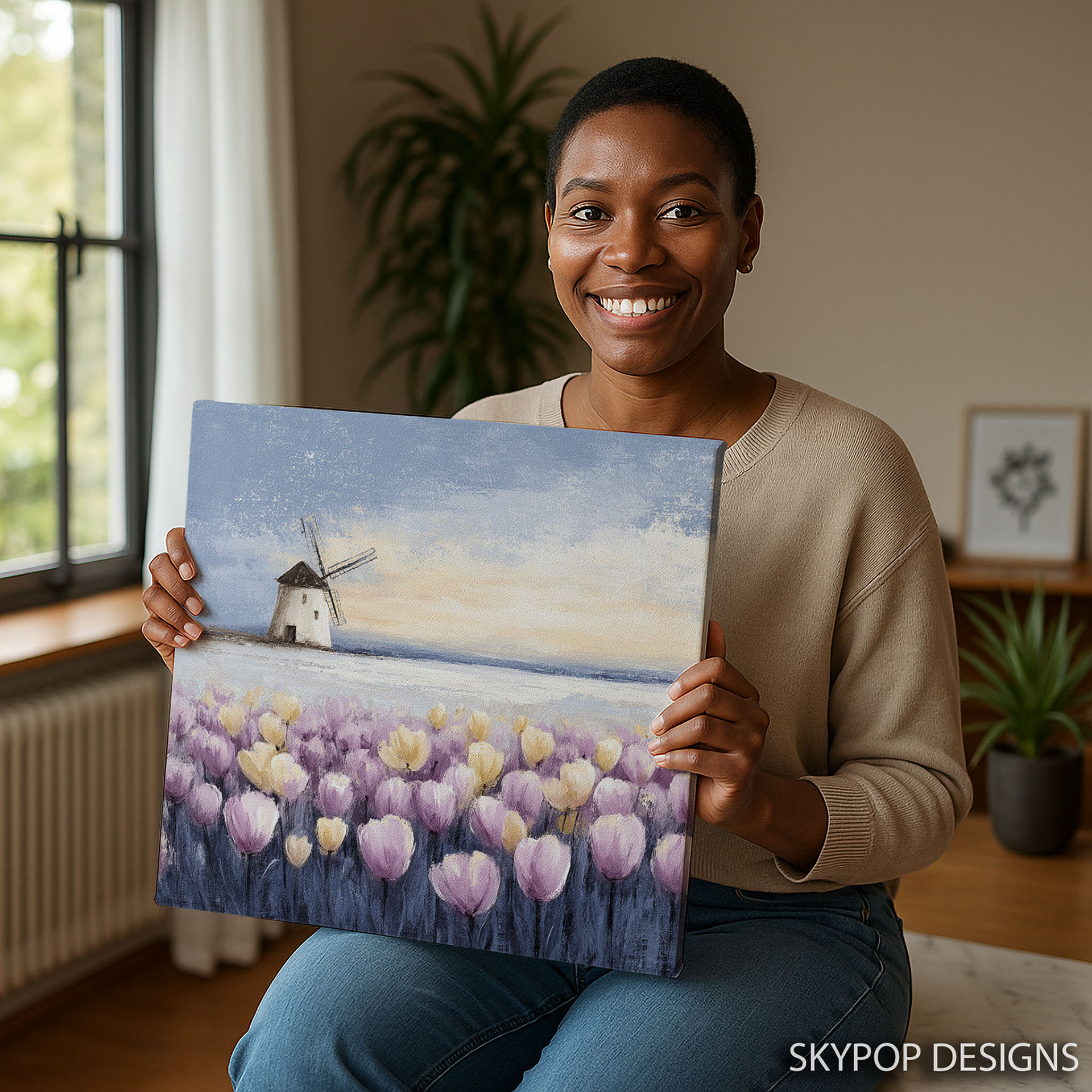 9.jpg Tulip Field Windmill Art
