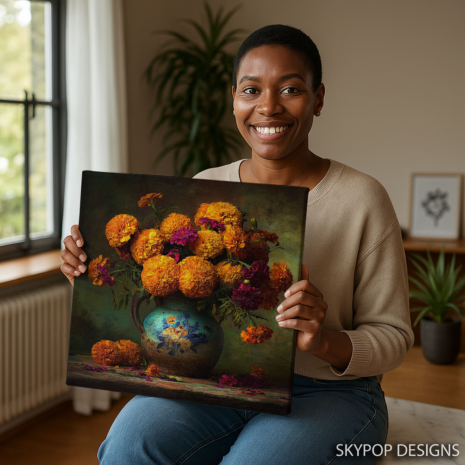 9.jpg Marigold Bouquet Art