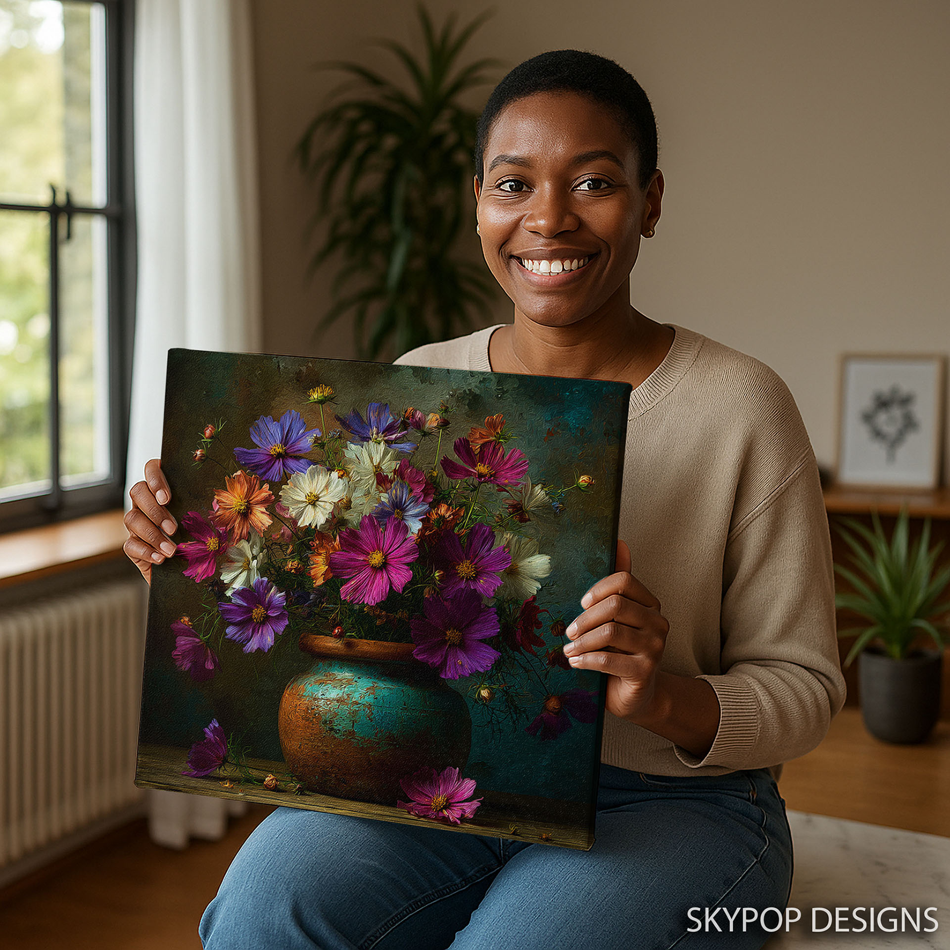 9.jpg Cosmos Flower Vase Art