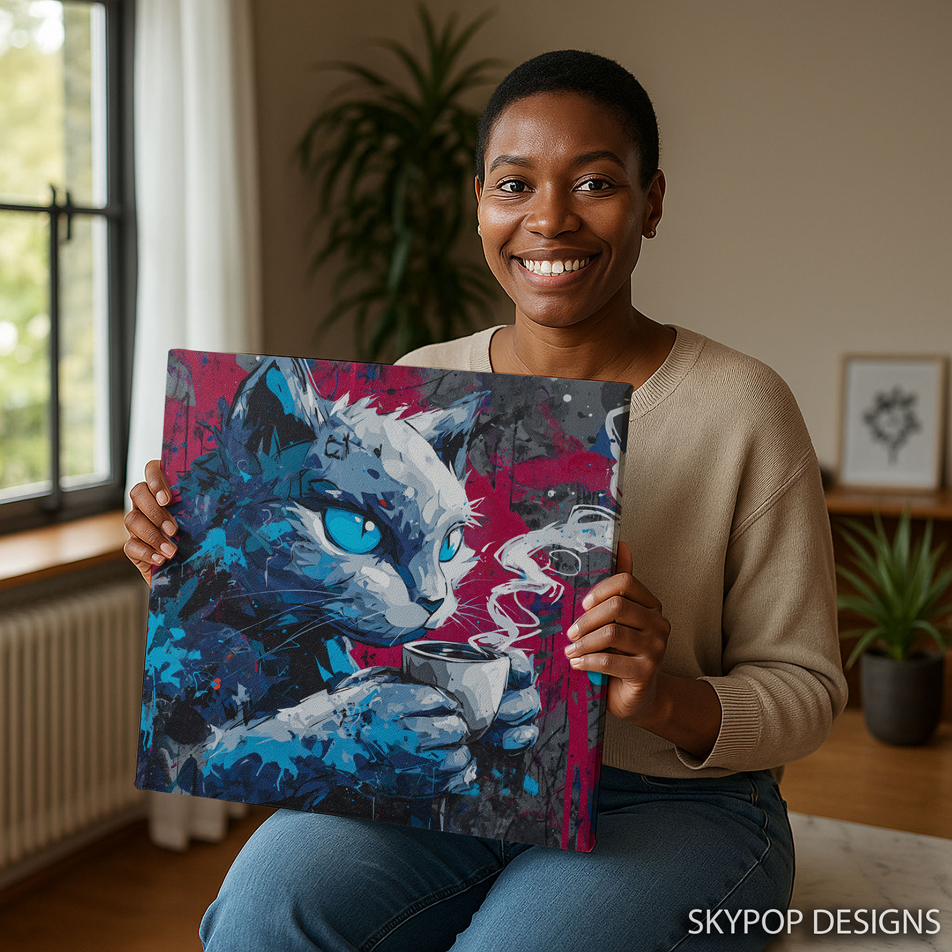 9.jpg Cat Coffee Vibes Art