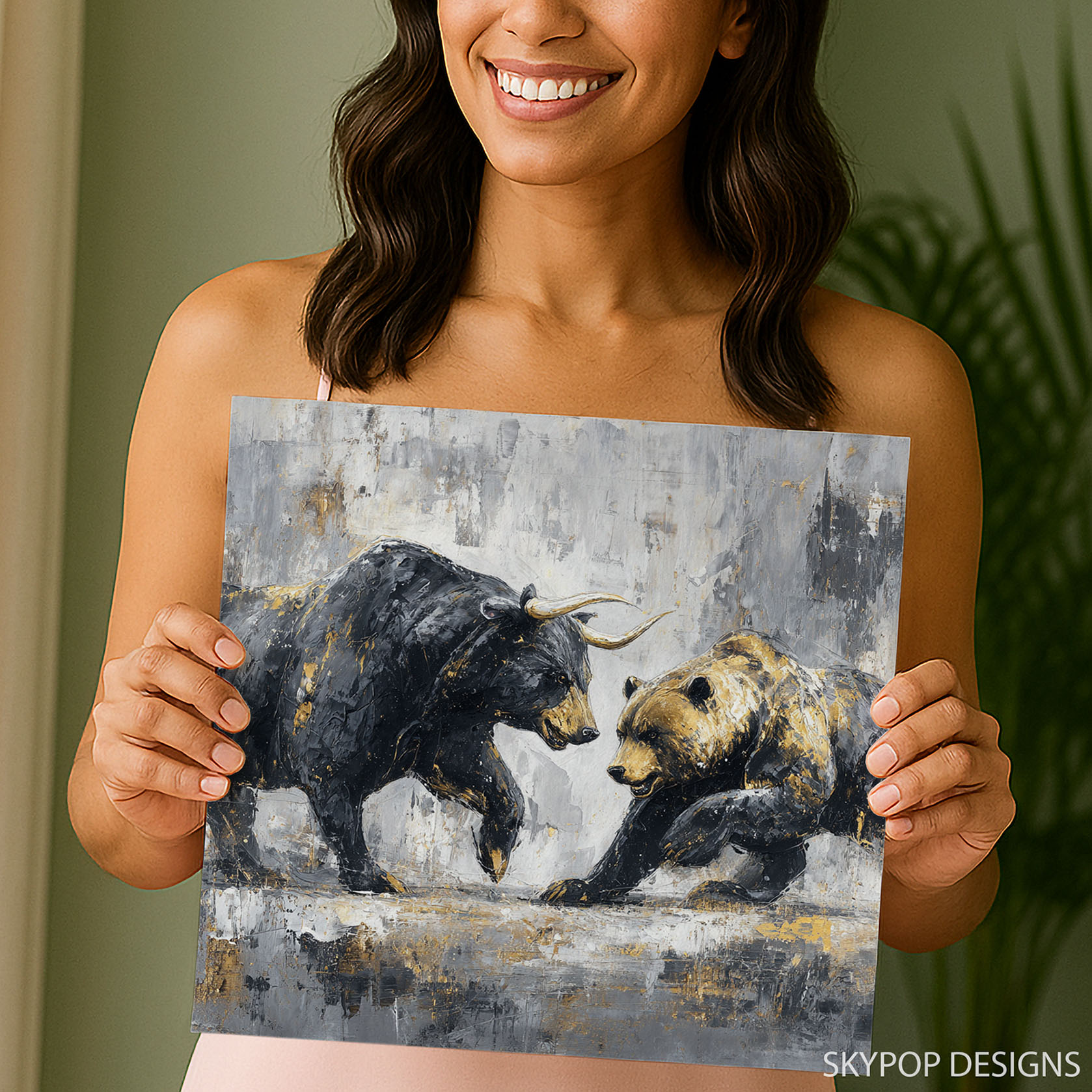 9.jpg Bull and Bear Fight Art