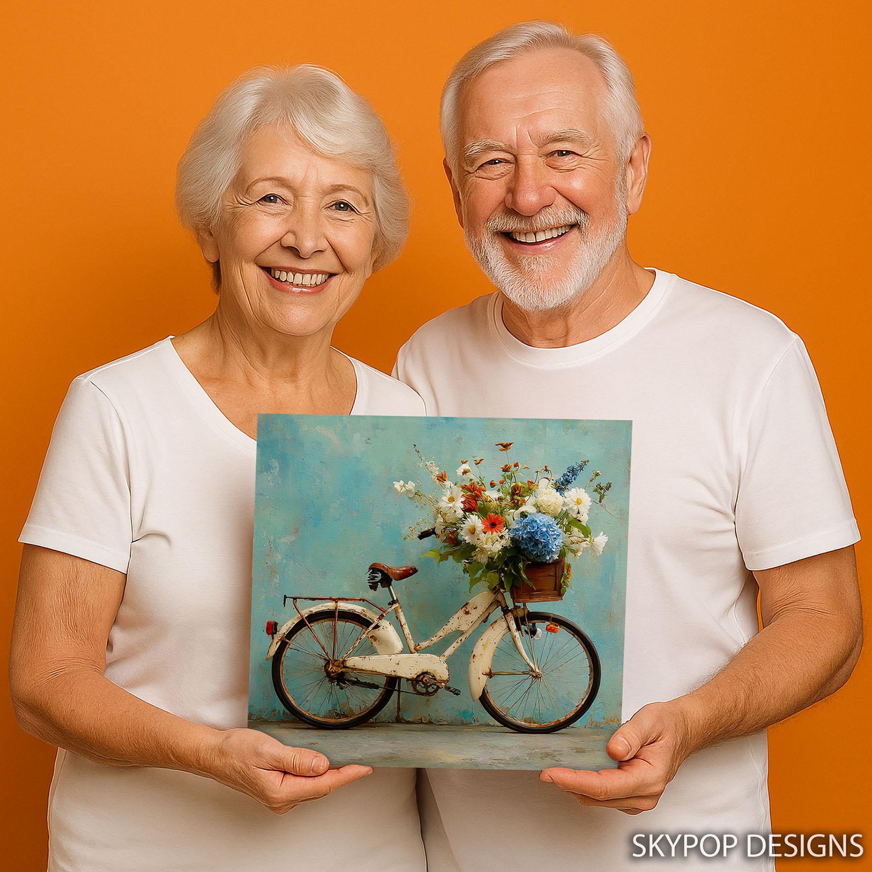 9.jpg Vintage Bicycle Floral Bouquet Art