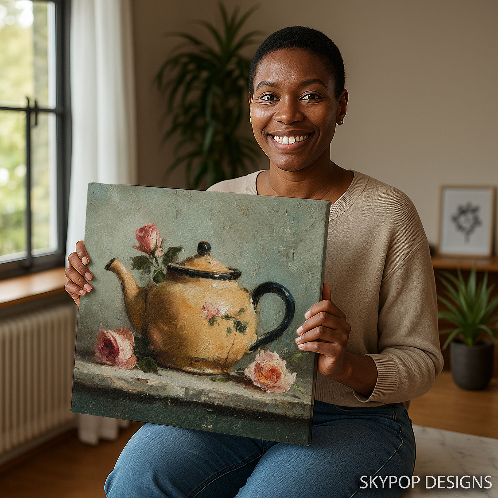 9.jpg Rose Teapot Art