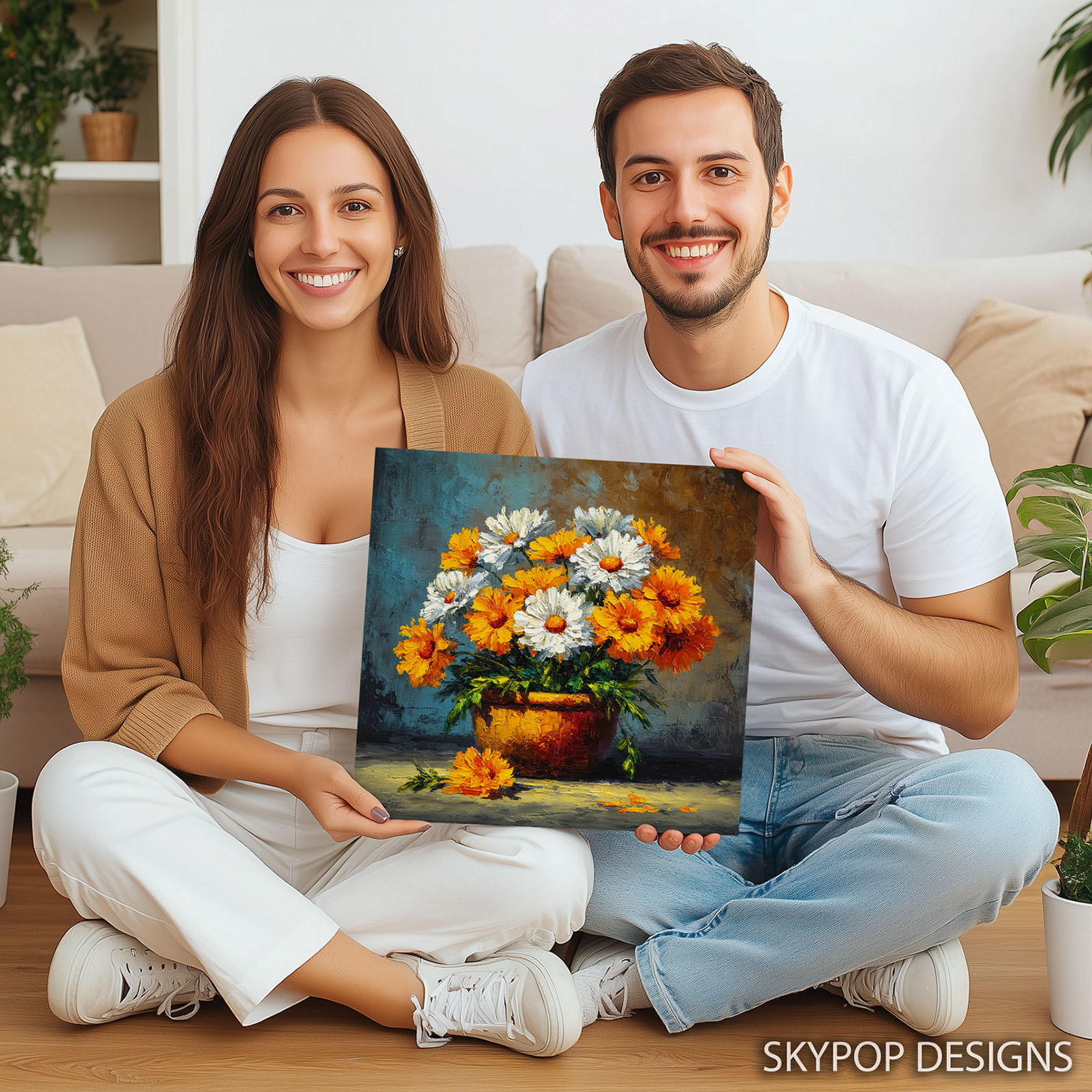 9.jpg Vibrant Daisy Bouquet Art