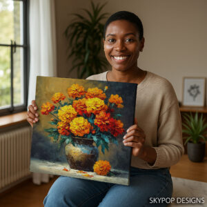 Marigold Bouquet Art