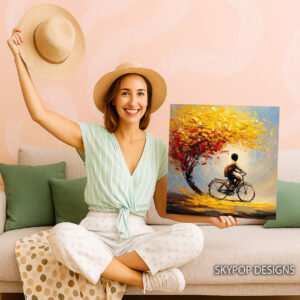 Autumn Bicycle Ride Art