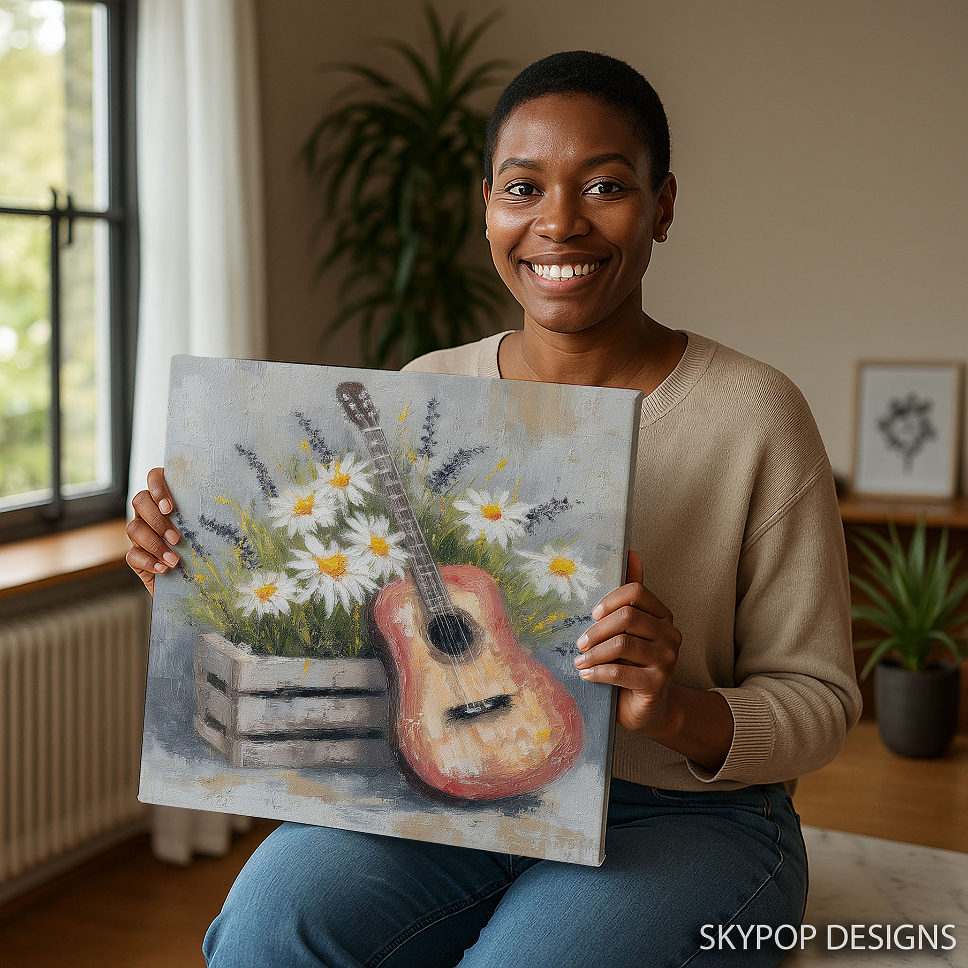 9.jpg Guitar Daisy Art