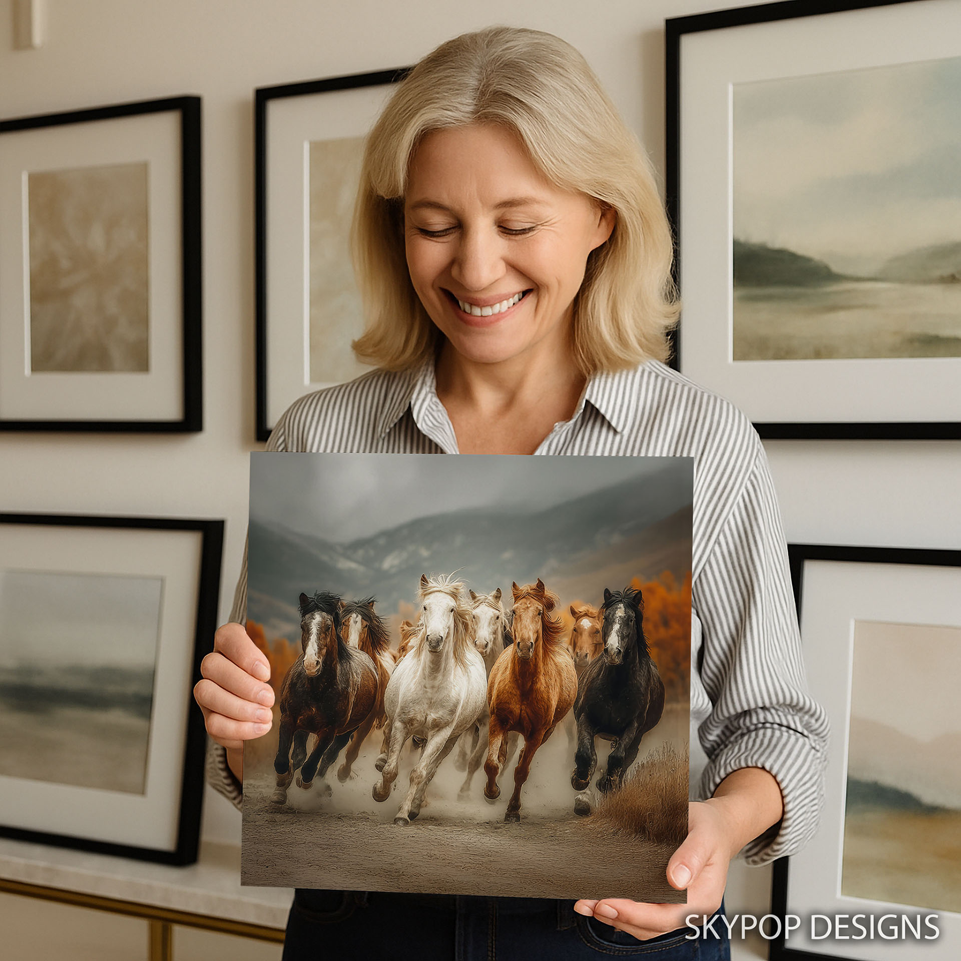 9.jpg Horse Herd Gallop Art