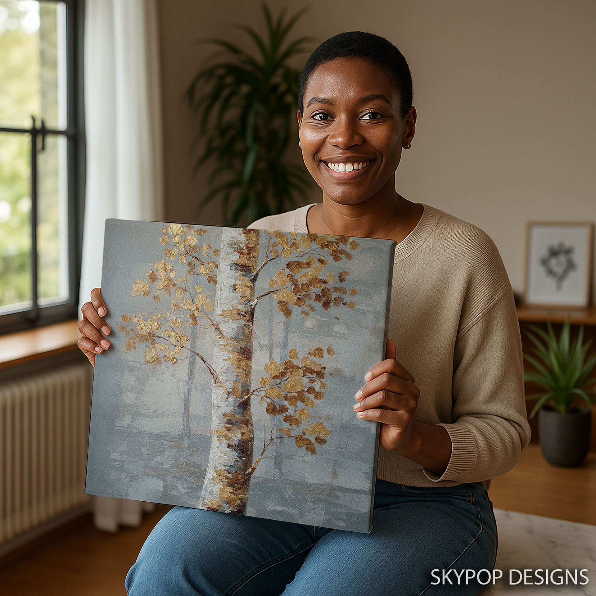 9.jpg Golden Birch Tree Art