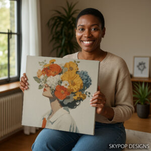 Floral Crown Woman Art