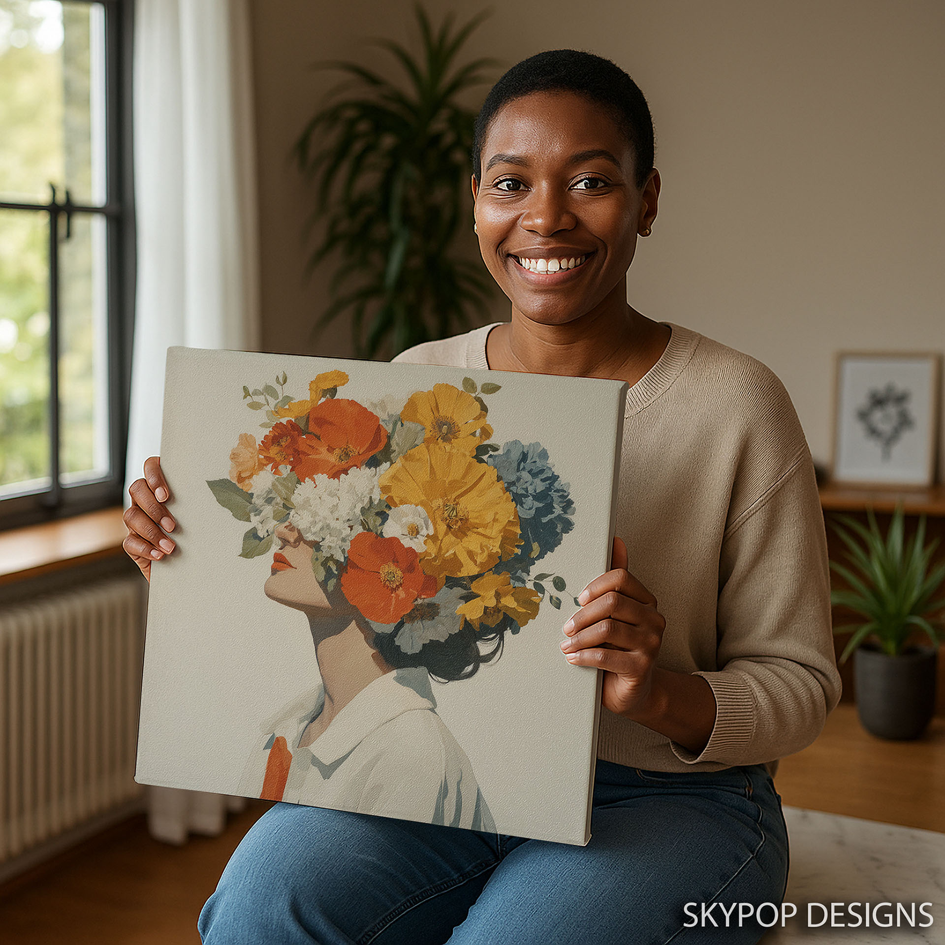 9.jpg Floral Crown Woman Art