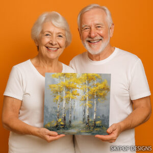 Golden Aspen Forest Art