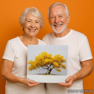 Golden Autumn Tree Art