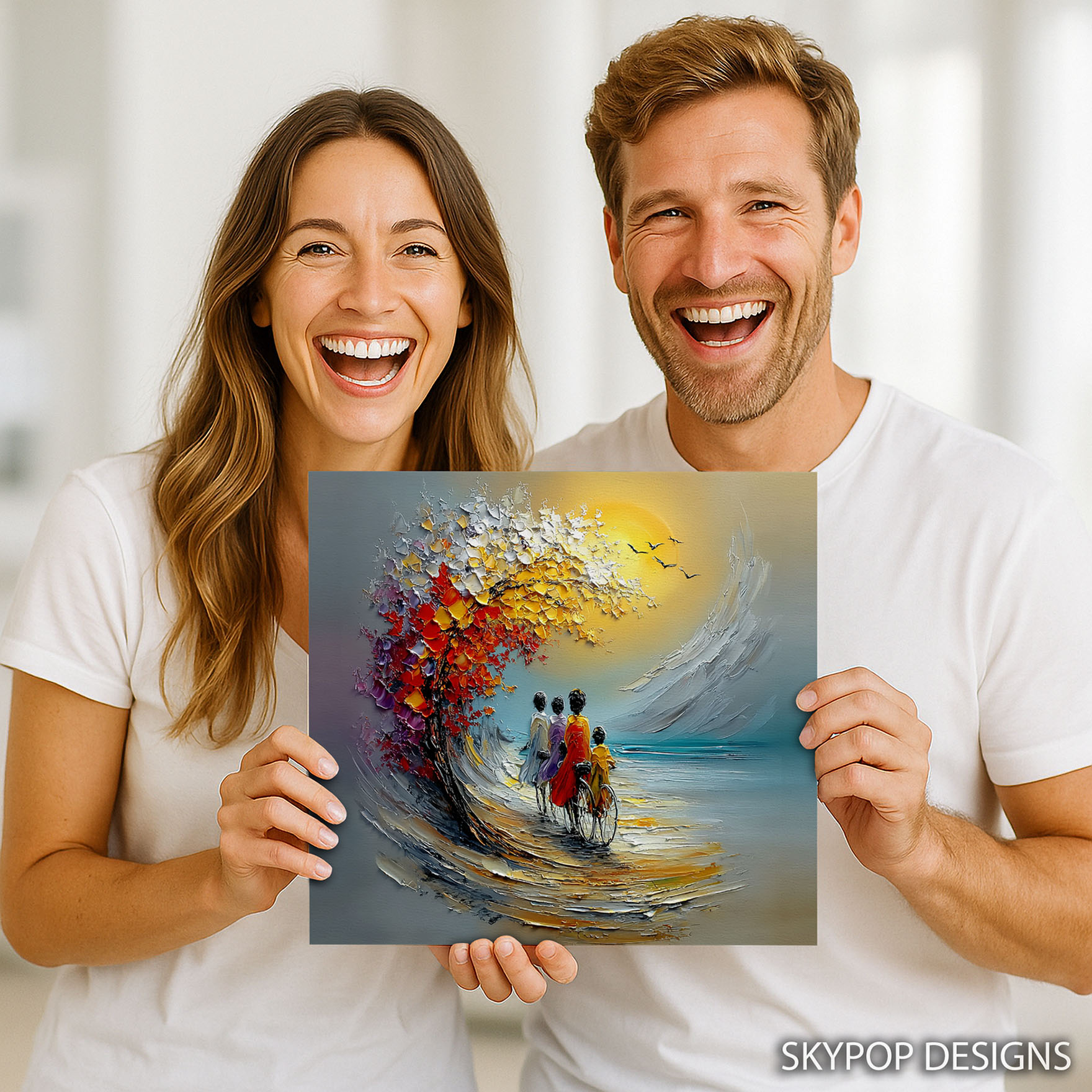 9.jpg Family Bicycle Ride Art