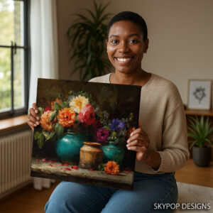 Dahlia Rose Flower Art