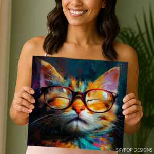 Cat With Glasses Art