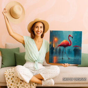 Flamingo City Strut Art