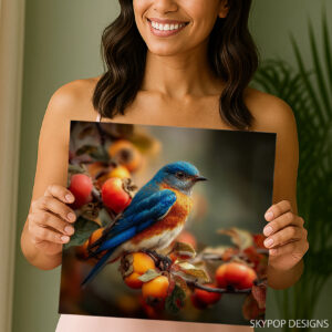 Bluebird Persimmon Art