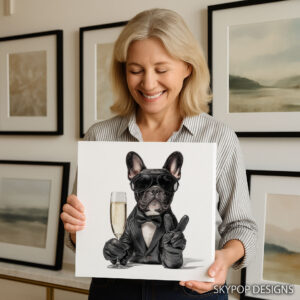 French Bulldog Cheers Art