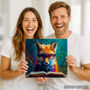 Fox Reading Art
