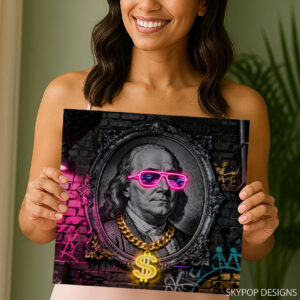 Benjamin Franklin Drip Art