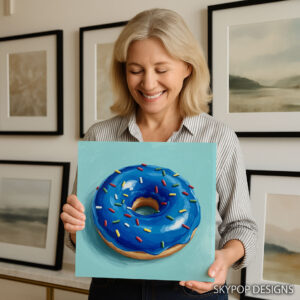 Blue Donut Art