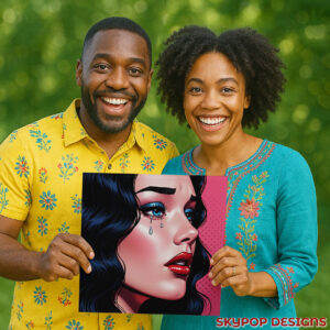 Pop Art Tears Woman Art