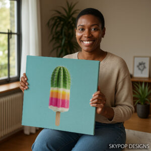 Cactus Ice Cream Art