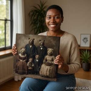 Bear Family Portrait Art